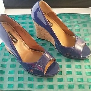Style&co. Electric Blue Kendra Wedges